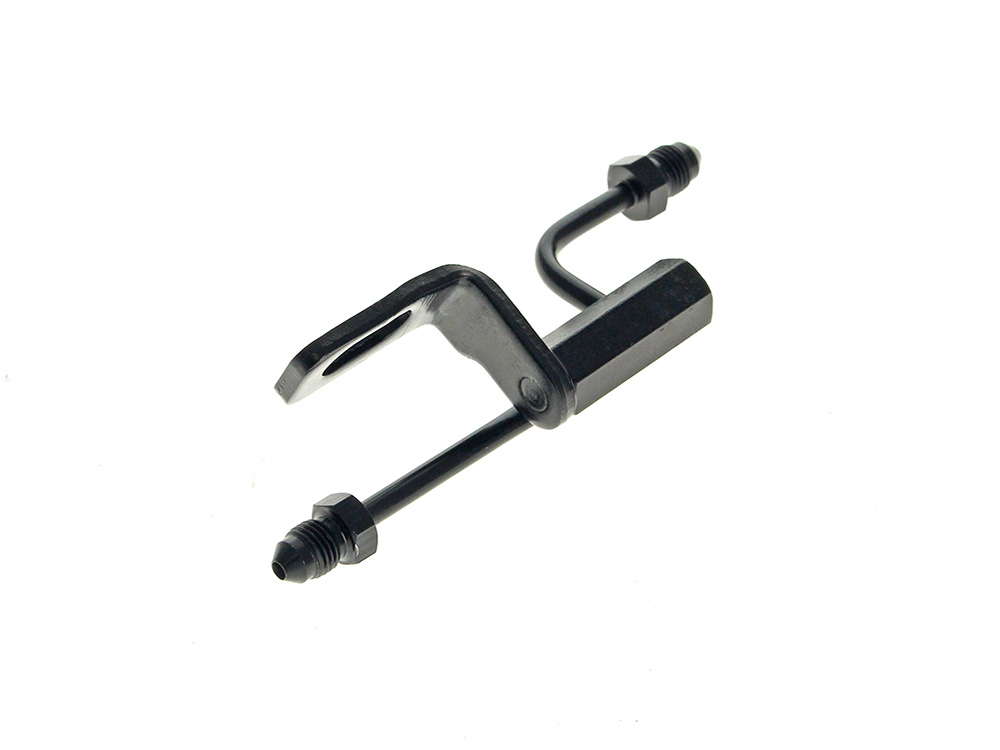 Goodridge Rear Brake Tee – Black. Fits Softail 2007-2010