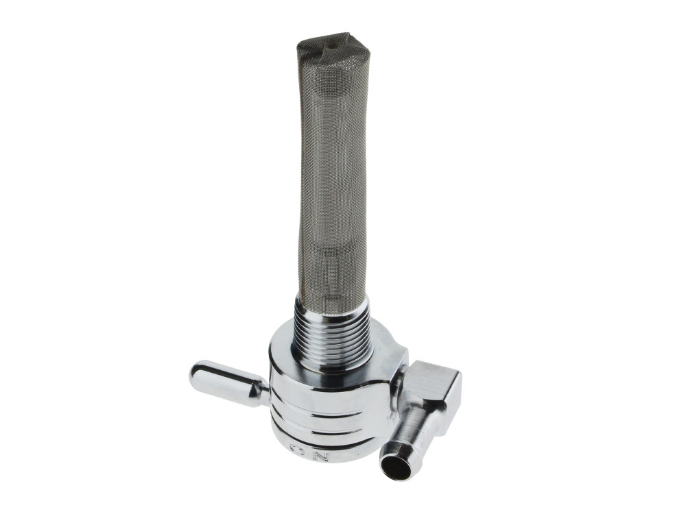 GOLAN FUEL TAPS High-Flow Fuel Tap / Petcock with 3/8in. NPT Thread & 5/16in. Backward Facing Fuel Outlet – Chrome