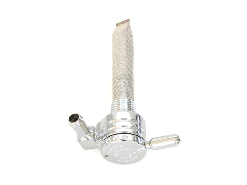 GOLAN FUEL TAPS High-Flow Fuel Tap / Petcock with 3/8in. NPT Thread & 5/16in. Forward Facing Fuel Outlet – Chrome