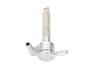 GOLAN FUEL TAPS High-Flow Fuel Tap / Petcock with 3/8in. NPT Thread & 5/16in. Forward Facing Fuel Outlet – Chrome GOLAN FUEL TAPS High-Flow Fuel Tap / Petcock with 3/8in. NPT Thread & 5/16in. Forward Facing Fuel Outlet – Chrome