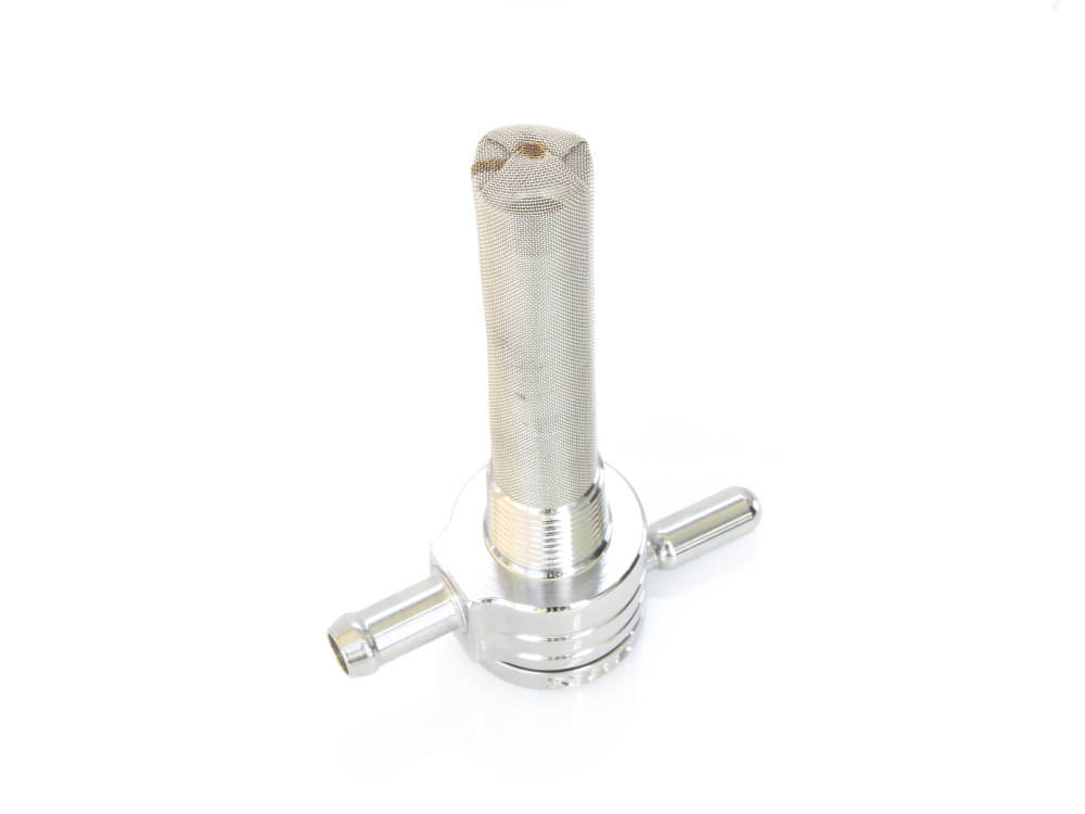 GOLAN FUEL TAPS High-Flow Fuel Tap / Petcock with 3/8in. NPT Thread & 5/16in. Inward Facing Fuel Outlet – Chrome