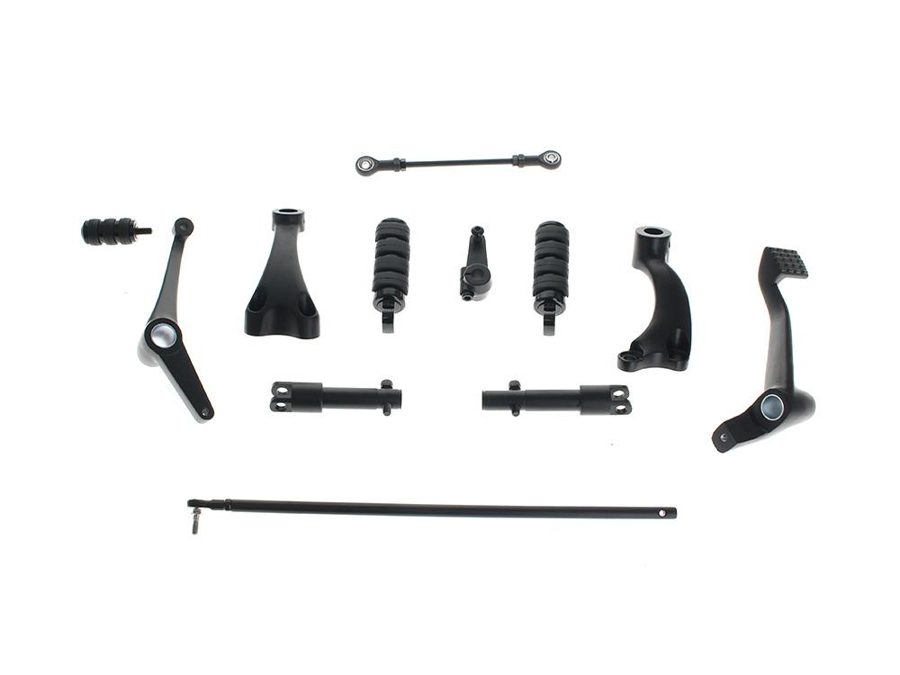 Rollies Speed Shop Forward Controls – Black. Fits Sportster 2014-2021