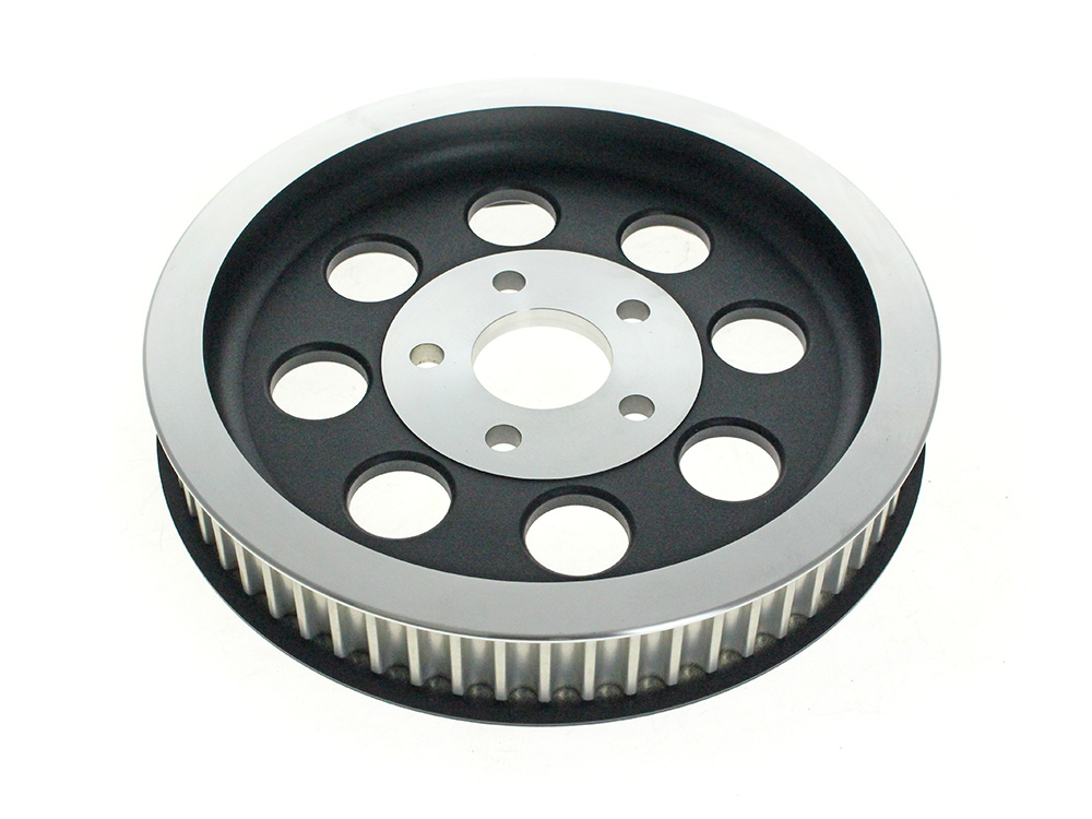 Rollies Speed Shop 61 Tooth x 1.5in. Rear Pulley – Black. Fits Big Twin 1980-1999 with 1-1/2in. Wide Belt