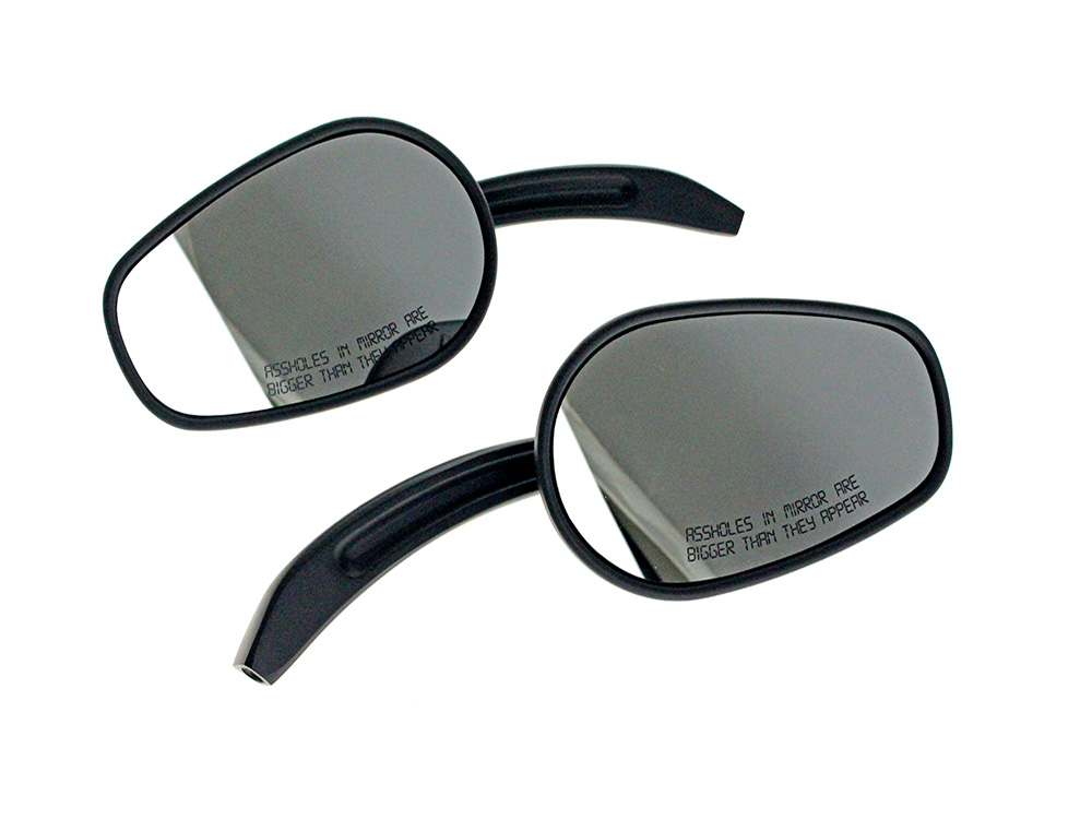 Rollies Speed Shop ‘Asshole’ Mirrors with Arrowhead Design – Black