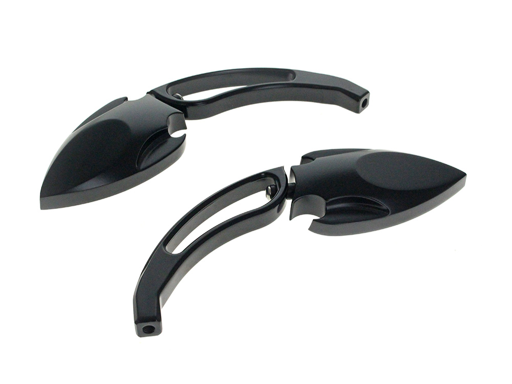 Mirror; Spade Blk (Pair)