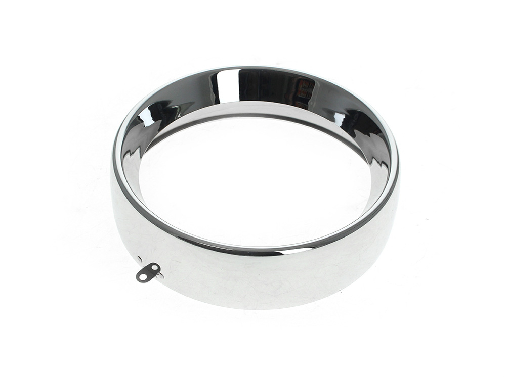 Rollies Speed Shop Frenched 7in. Headlight Trim Ring – Chrome. Fits FL Softail 1994-2017 & Freewheeler Trike 2015up