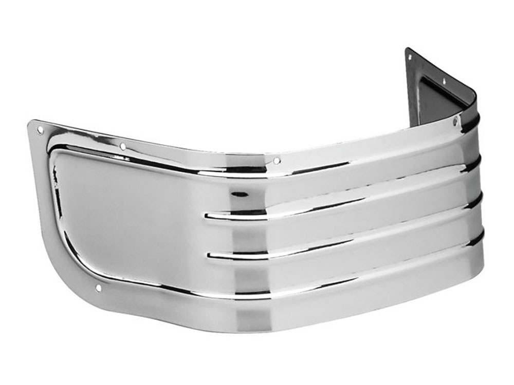Rollies Speed Shop Lower Front Ribbed Fender Trim – Chrome. Fits Touring 1980-2013 & FL Softail 1986-2008
