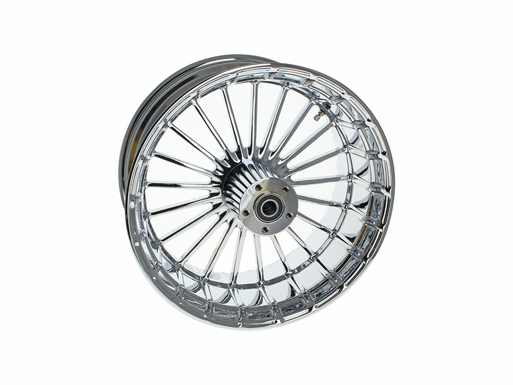 Hawg Halters 18in. x 8.5in. Ranger/Turbine Replica Wheel – Chrome. Fits Breakout and Fat Boy 2018up.