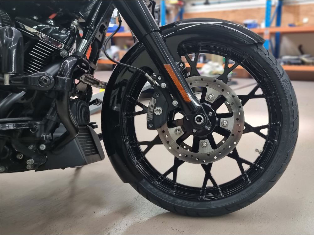 Hawg Halters 21in. x 3.25in. Marquise/Prodigy Replica Wheel – Gloss Black. Fits Touring 2008up