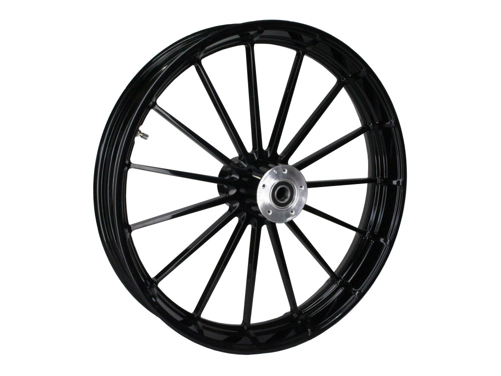 Hawg Halters 23in. x 3.75in. Tempest/Talon Replica Wheel – Gloss Black Powdercoat. Fits Touring 2008up.