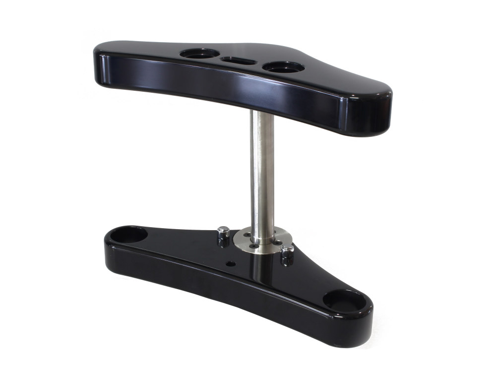 Hawg Halters 3 Degree Raked 39mm Wide Glide Conversion Triple Tree Kit – Black. Fits Sportster 2004-2013.