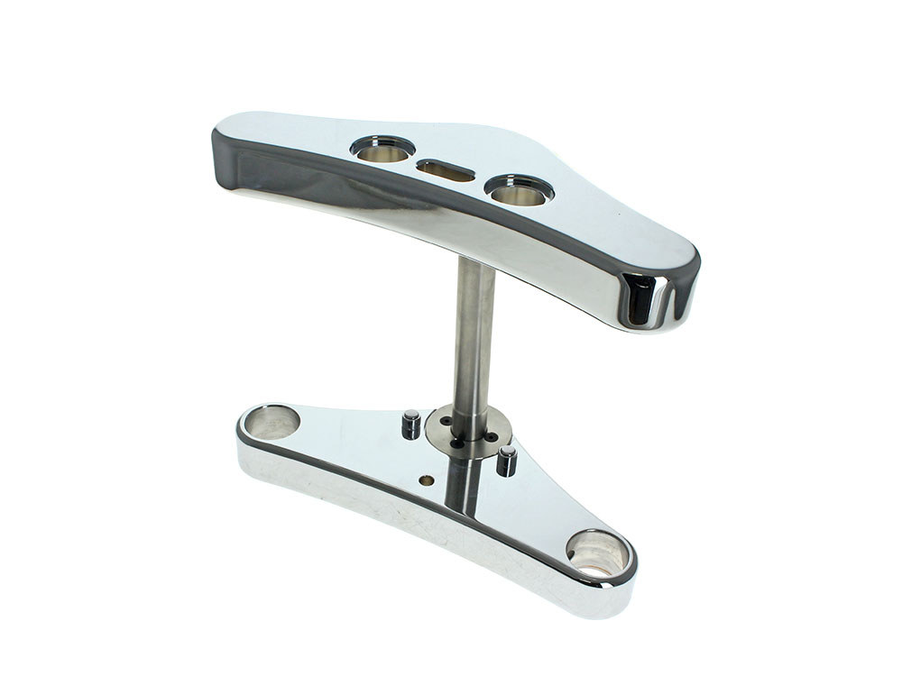 Hawg Halters 3 Degree Raked 39mm Wide Glide Conversion Triple Tree Kit – Chrome. Fits Sportster 1988-2003, FXR 1988-1994 & Dyna 1991-2005.