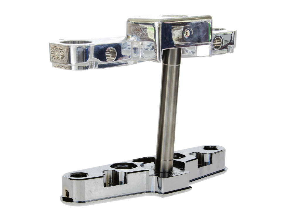 Hawg Halters 6 Degree Raked Triple Tree Kit – Chrome. Fits FL Softail 1986-2017 with 26in. Wheel Upgrade.