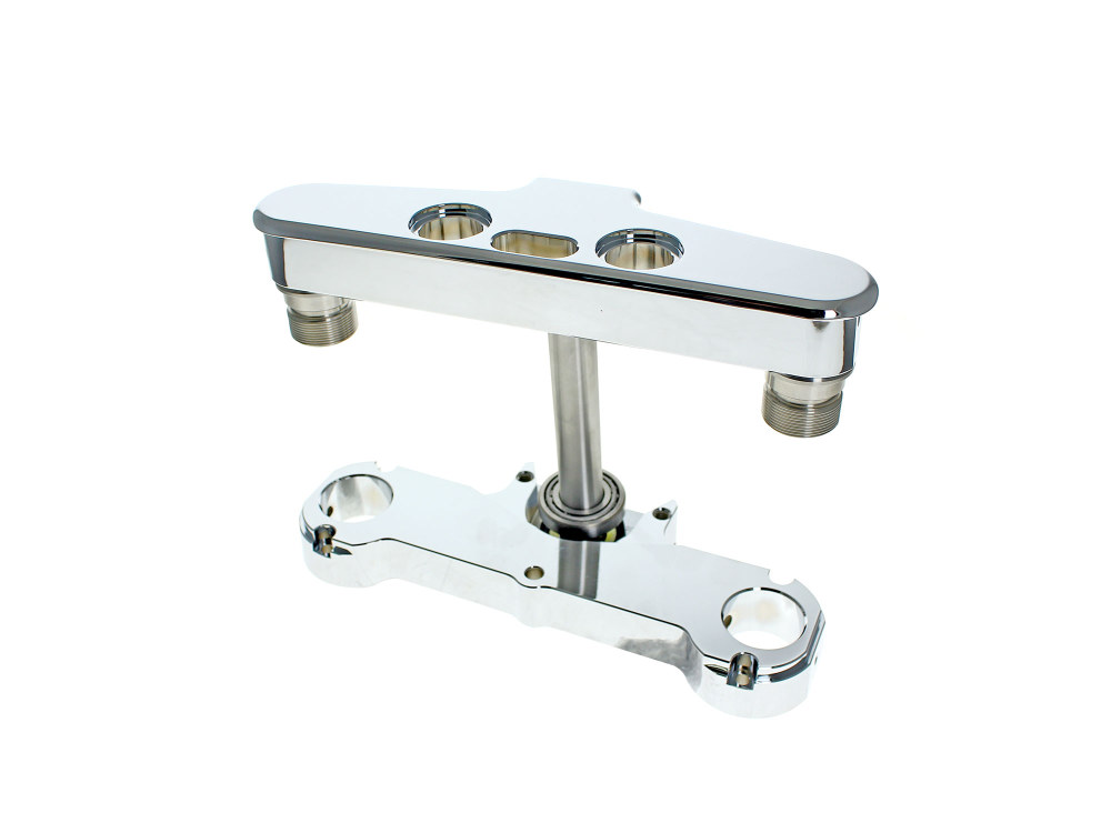 Hawg Halters 6 Degree Raked Triple Tree Kit – Chrome. Fits FL Softail 1986-2017 with 26in. Wheel Upgrade.