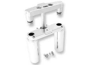 Hawg Halters 6 Degree Raked Triple Tree Kit – Chrome. Fits FL Softail 1986-2017 with Stock Diameter Wheel For Trike Conversion Hawg Halters 6 Degree Raked Triple Tree Kit – Chrome. Fits FL Softail 1986-2017 with Stock Diameter Wheel For Trike Conversion