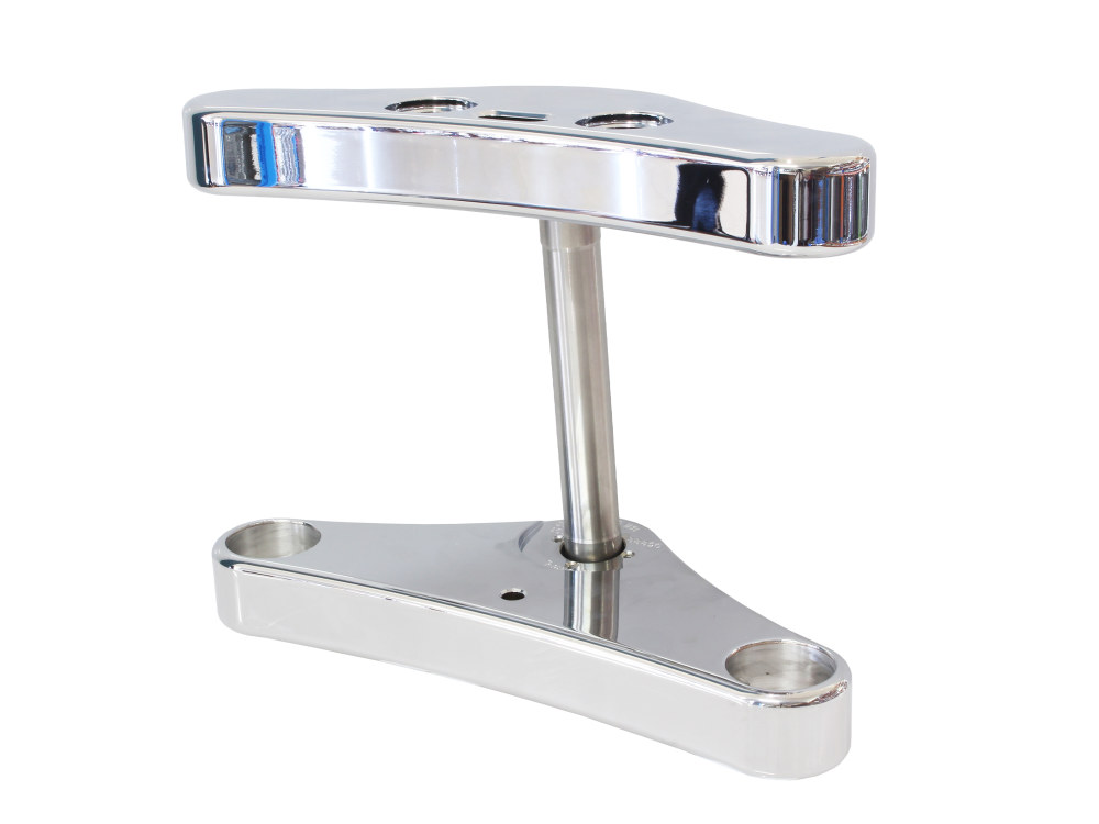 Hawg Halters 6 Degree Raked Triple Tree Kit – Chrome. Fits FX Softail 1984-2017 & Dyna Wide Glide 1993-2005.