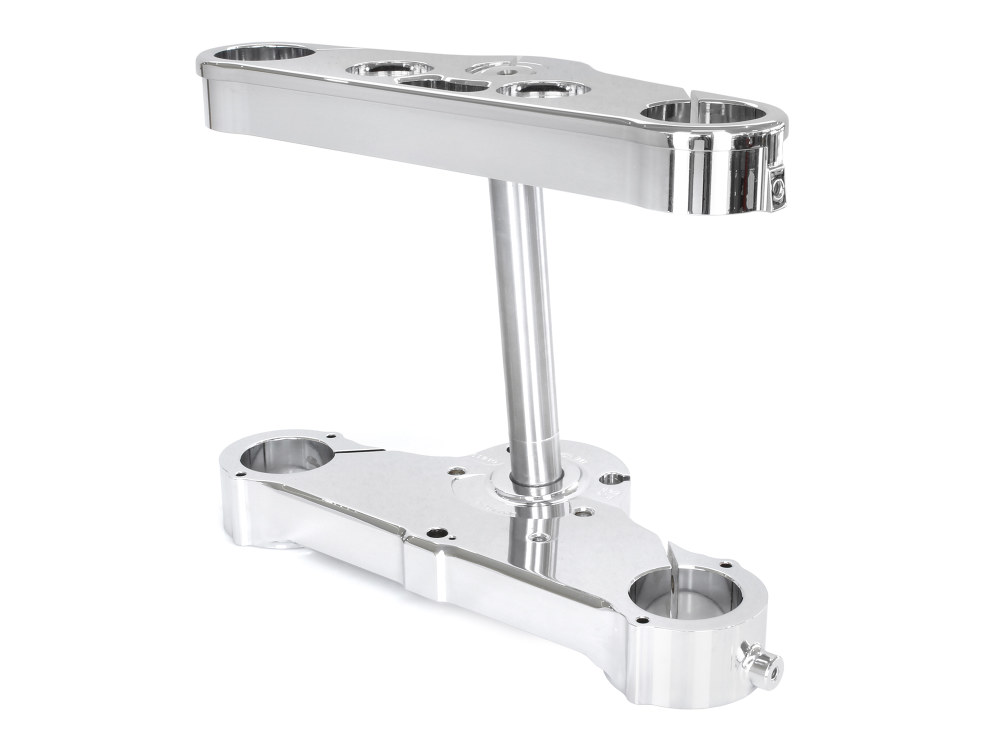 Hawg Halters 6 Degree Raked Triple Tree Kit – Chrome. Fits Softail Deluxe & Heritage Softail Classic 2018up with 26in. Wheel Upgrade or Trike Conversion.