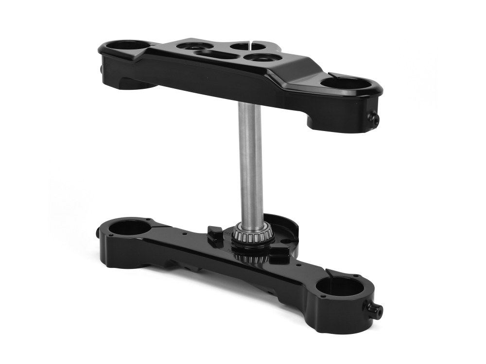 Hawg Halters 6 Degree Raked Triple Tree Kit – Black. Fits Fat Boy 2018up with 26in. Wheel Upgrade or Trike Conversion.