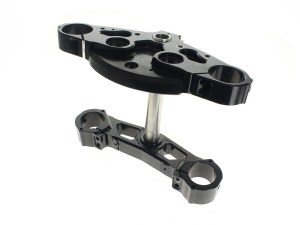 Hawg Halters 7 Degree X23 Raked Triple Tree Kit – Black.  Fits Street Glide & Road Glide 2024up with 23in. Wheel Upgrade. Hawg Halters 7 Degree X23 Raked Triple Tree Kit – Black.  Fits Street Glide & Road Glide 2024up with 23in. Wheel Upgrade.