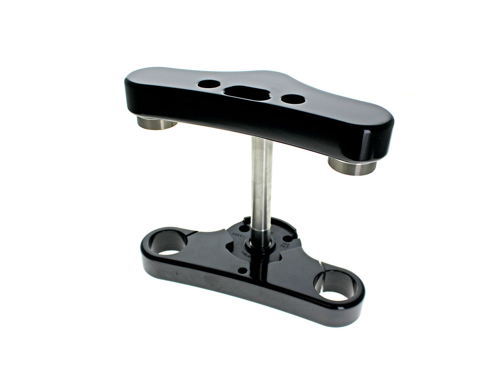 Hawg Halters 3 Degree Raked Mid Glide Triple Tree Kit – Black. Fits Softail Street Bob & Softail Standard 2018up