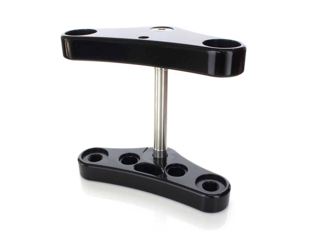 Hawg Halters 5 Degree Raked Mid Glide Triple Tree Kit – Black. Fits Dyna 2006-2017 with 23in. Wheel Conversion