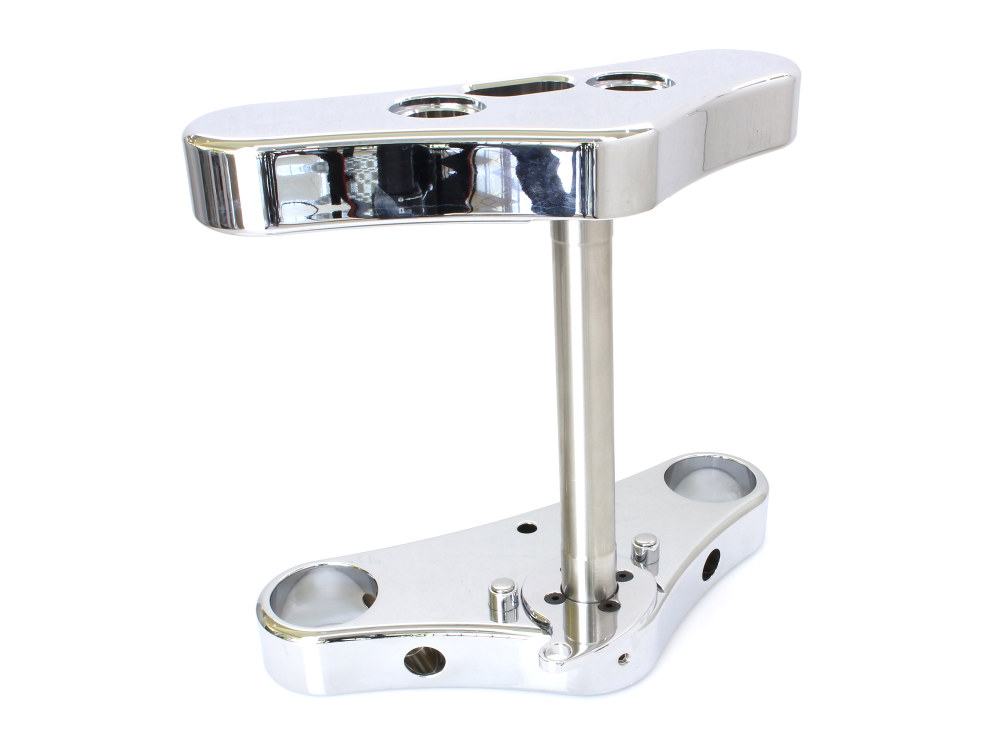 Hawg Halters 3 Degree Raked Mid Glide Triple Tree Kit – Chrome. Fits Dyna 2006-2017