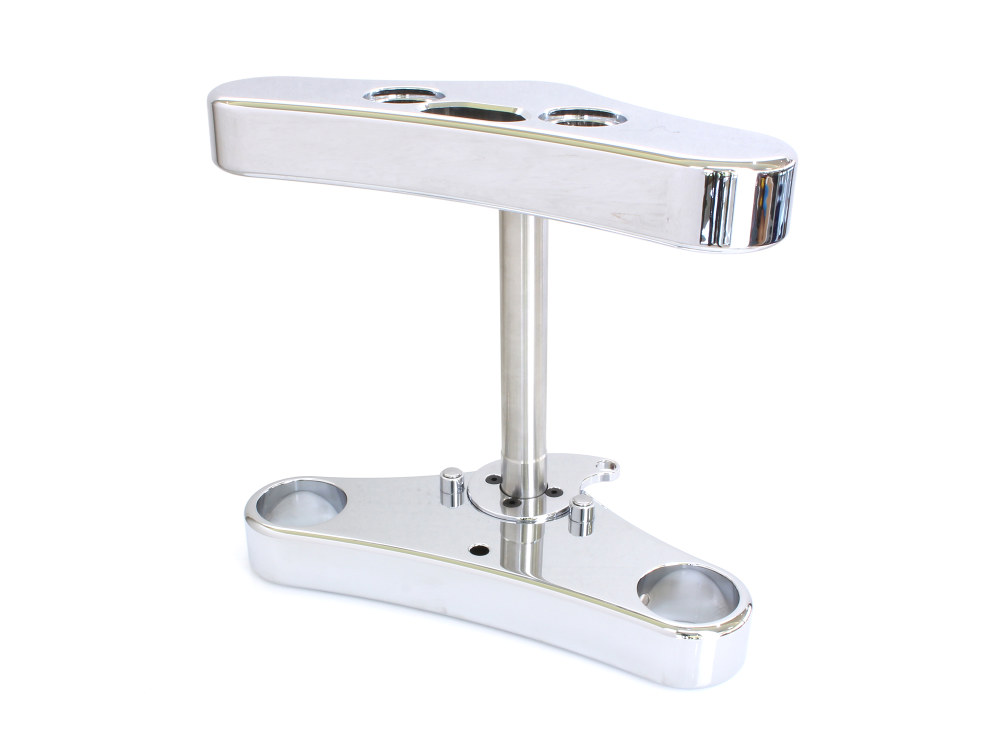 Hawg Halters 3 Degree Raked Mid Glide Triple Tree Kit – Chrome. Fits Dyna 2006-2017