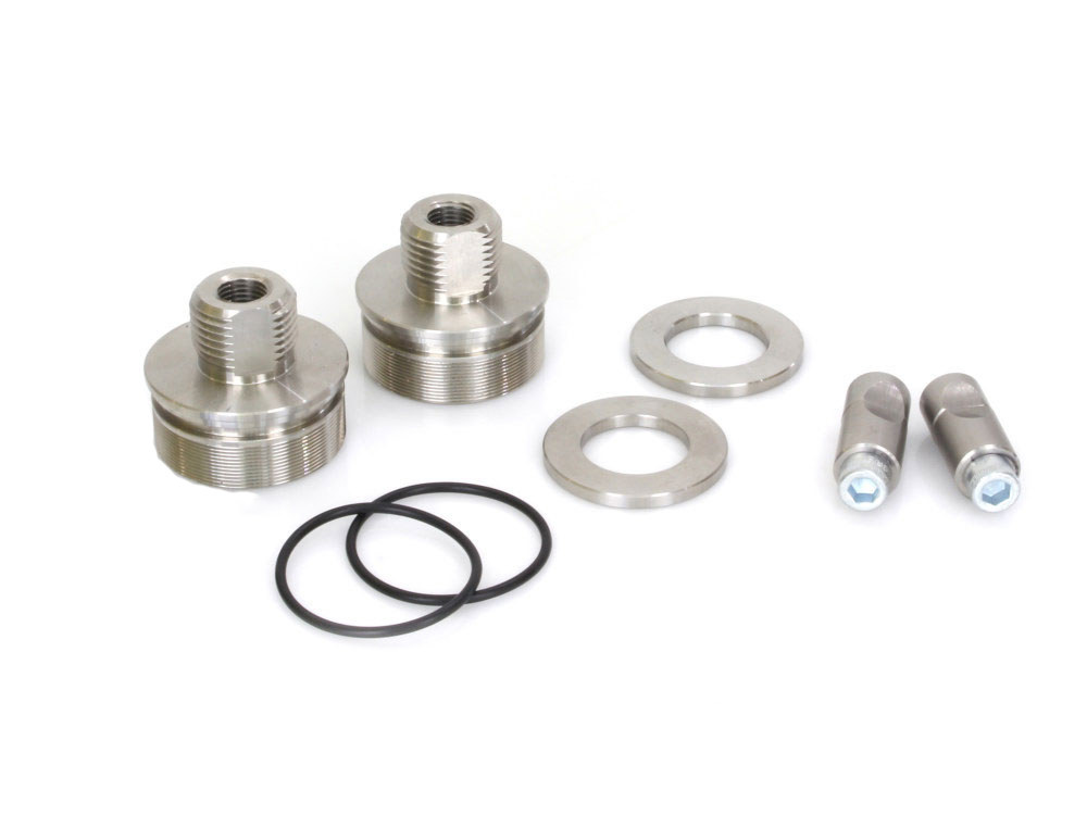 Hawg Halters 5 Degree Raked Mid Glide Triple Tree Kit – Chrome. Fits M8 Street Bob & Softail Standard with 23in. Wheel Conversion