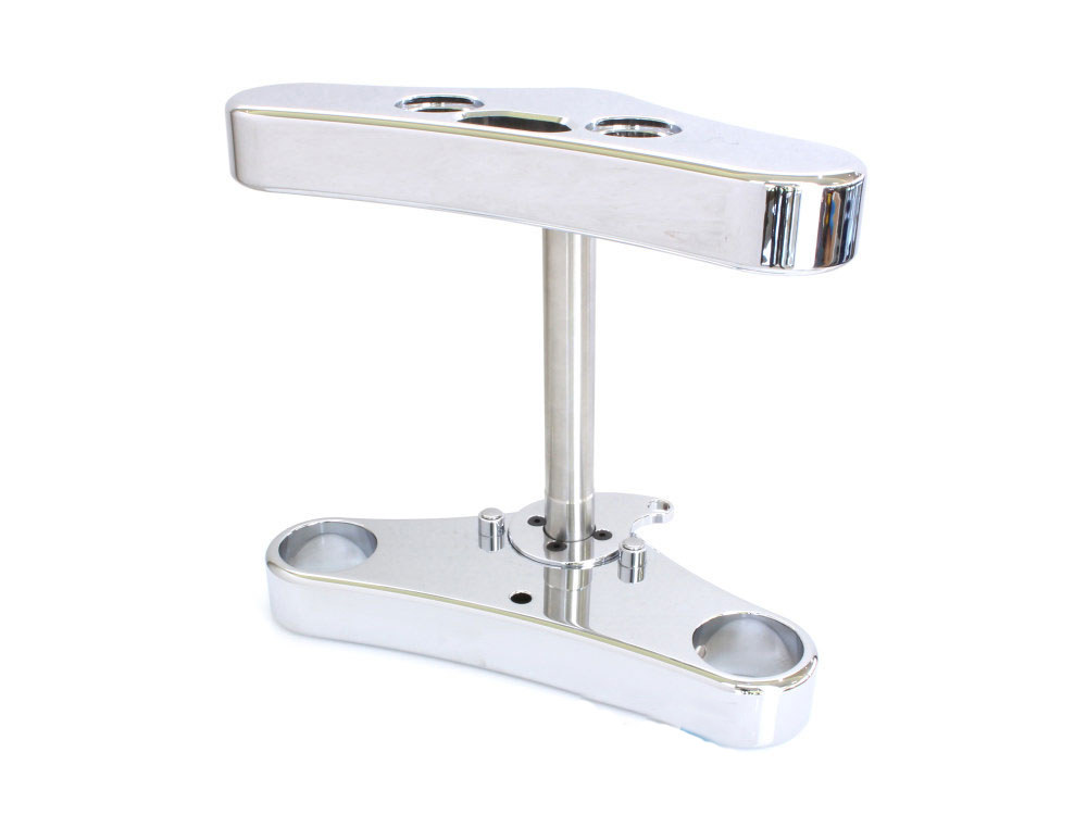 Hawg Halters 5 Degree Raked Mid Glide Triple Tree Kit – Chrome. Fits M8 Street Bob & Softail Standard with 23in. Wheel Conversion