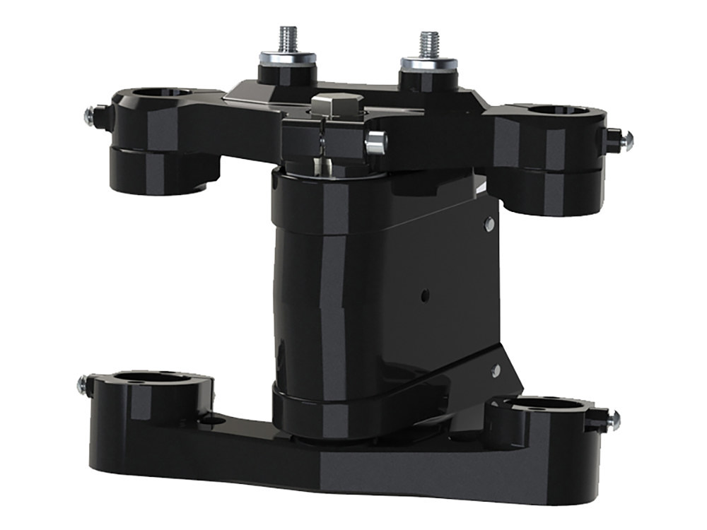 Hawg Halters 8 Degree Triple Tree Kit – Black. Fits Road Glide 2015-2023 with 26in. Front Wheel Upgrade.