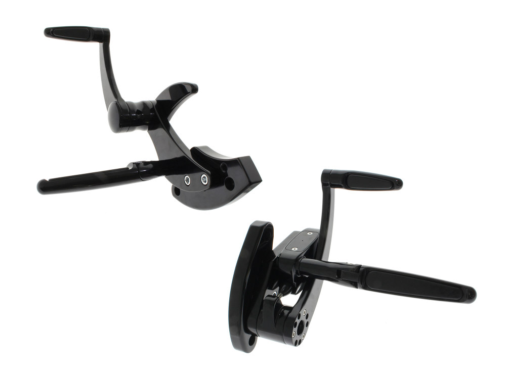 Hawg Halters Forward Controls – Rubber Inlay – Black. Fits Softail 2018up. Length Adjustable.