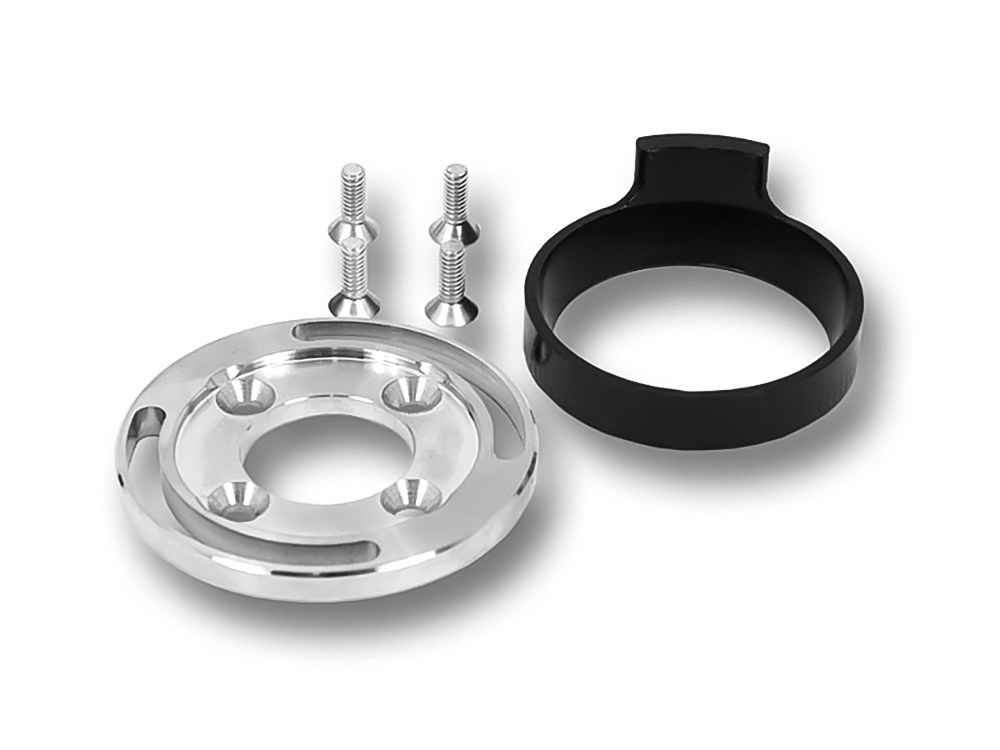 Hawg Halters Hidden Fork Stop Kit. For use with HHI Triple Trees. Fits FX Softail 1989-2015, Dyna Wide Glide 1993-2005 & Custom Frames with Late ‘Hour Glass’ Style Neck