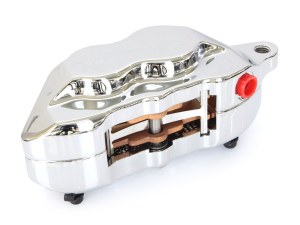 Hawg Halters Left Hand Front 4 Piston Caliper – Chrome. Fits Softail 2000-2014, Dyna 2000-2017, Touring 2000-2007 & Sportster 2000-2007 Models with 11.5in. Disc Rotor. Hawg Halters Left Hand Front 4 Piston Caliper – Chrome. Fits Softail 2000-2014, Dyna 2000-2017, Touring 2000-2007 & Sportster 2000-2007 Models with 11.5in. Disc Rotor.