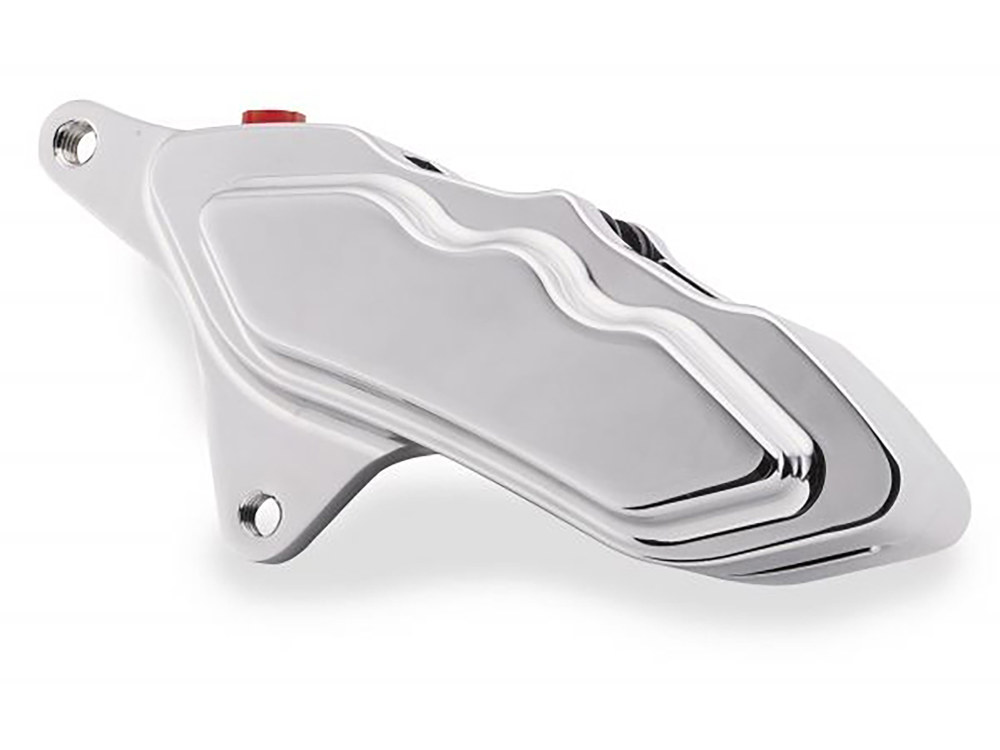 Hawg Halters Left Hand Front 6 Piston Caliper – Chrome. Fits Softail 2000-2014, Dyna 2000-2017, Touring 2000-2007 & Sportster 2000-2007.