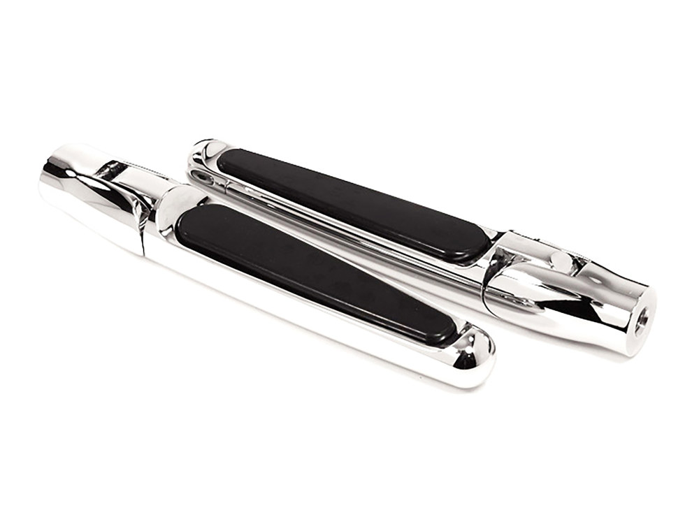 Hawg Halters Folding Rear Footpegs with Rubber – Chrome.