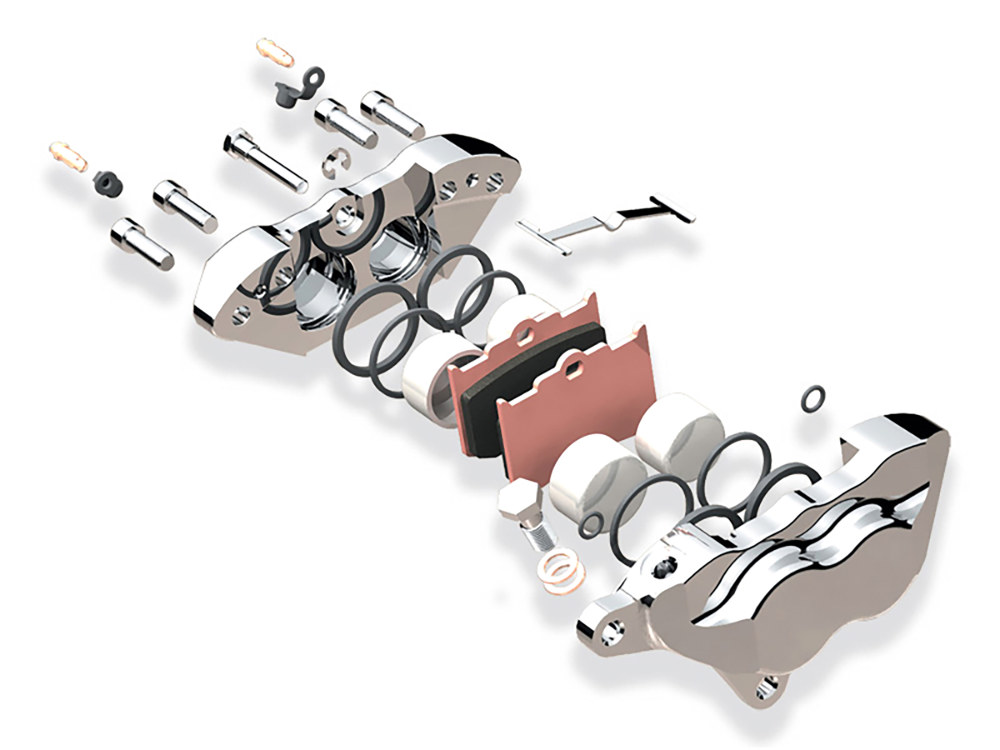 Caliper 4Pist; FR Springer