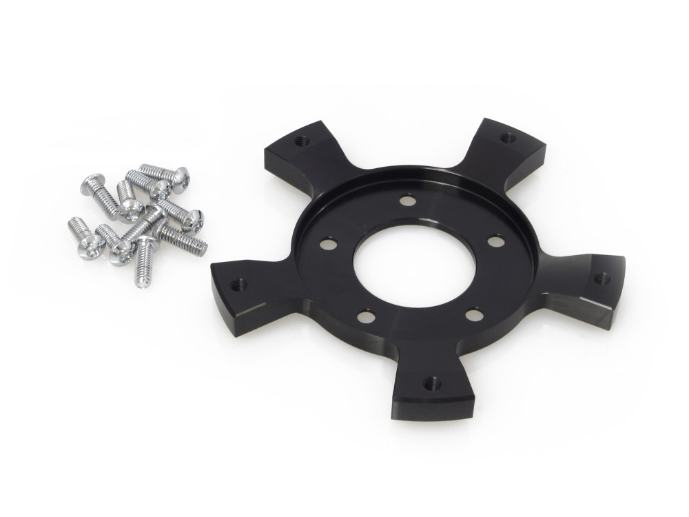 Hawg Halters Rotor Adaptor. Adapts OEM Five Spoke Mount Rotors on to Hub Mount Rotor Wheels – Black. Fits Most Touring 2014-2023