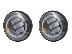 Hoglights 4-1/2in. LED Passing Lamp Inserts with Halo – Black. Hoglights 4-1/2in. LED Passing Lamp Inserts with Halo – Black.