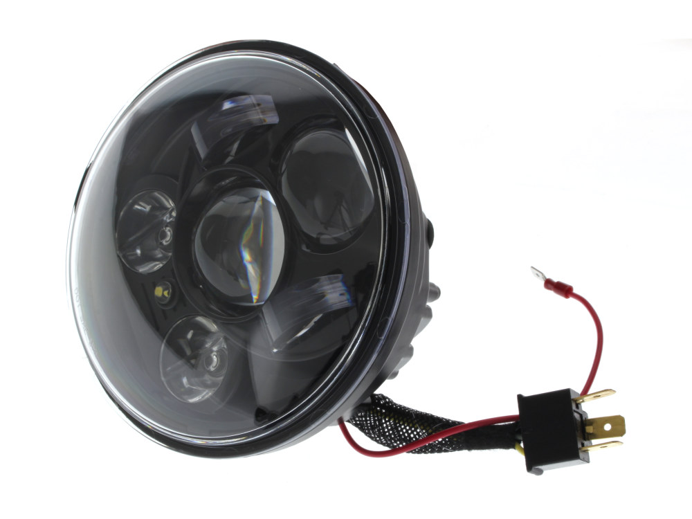 Hoglights 5-3/4in. LED HeadLight Insert with Parker – Black. Fits Most H-D with 5-3/4in. Headlight. Will not fit M8 Softail models.