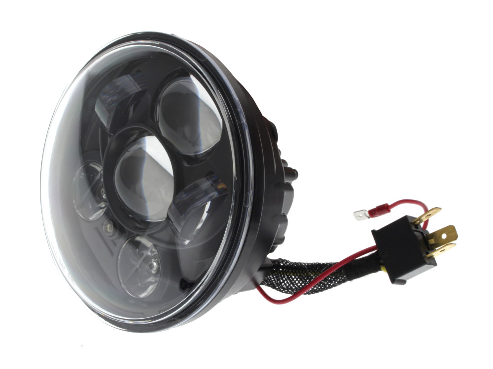 Hoglights 5-3/4in. LED HeadLight Insert with Parker – Black. Fits Most H-D with 5-3/4in. Headlight. Will not fit M8 Softail models.
