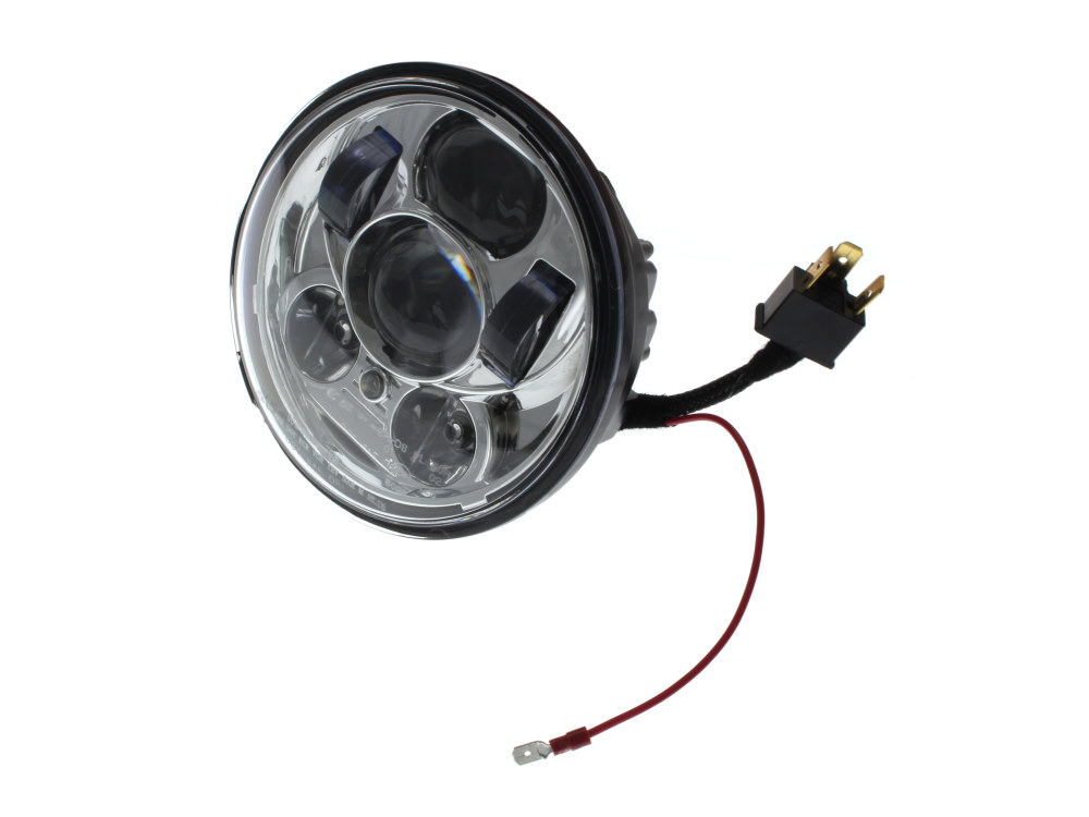 Hoglights 5-3/4in. LED HeadLight Insert with Parker – Chrome. Fits Most H-D with 5-3/4in. Headlight. Will not fit M8 Softail models.