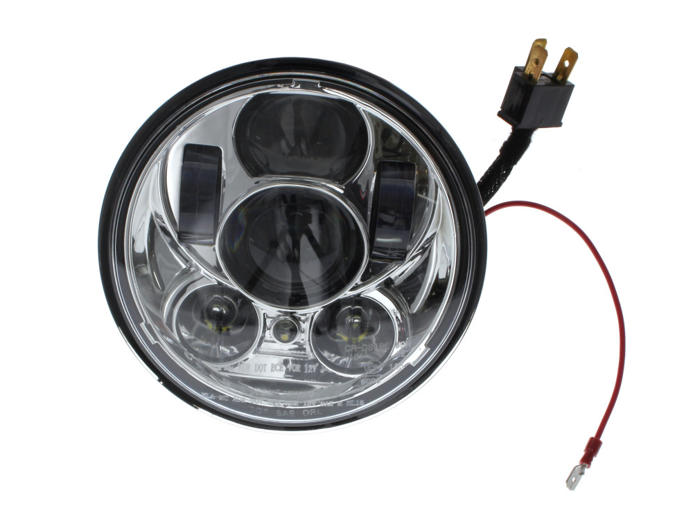 Hoglights 5-3/4in. LED HeadLight Insert with Parker – Chrome. Fits Most H-D with 5-3/4in. Headlight. Will not fit M8 Softail models.