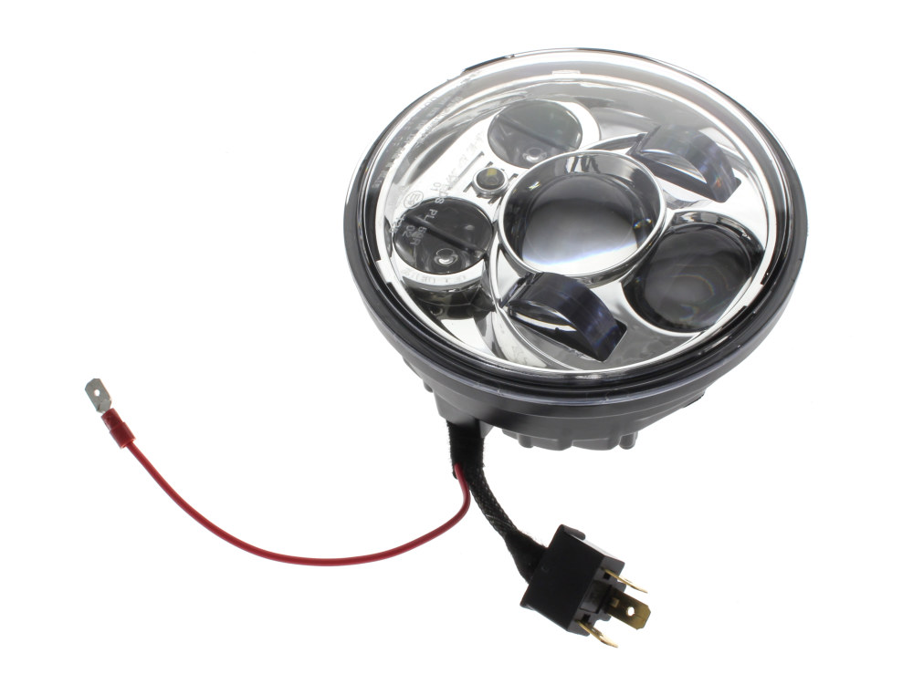 Hoglights 5-3/4in. LED HeadLight Insert with Parker – Chrome. Fits Most H-D with 5-3/4in. Headlight. Will not fit M8 Softail models.