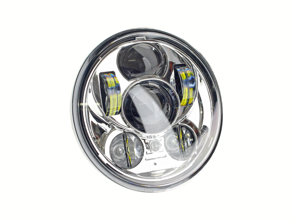 Hoglights 5-3/4in. LED HeadLight Insert – Chrome. Fits H-D Street 500 (XG500), Street 750 (XG750) & Indian Scout, Scout Sixty, Scout Bobber with 5-3/4in. Headlight.