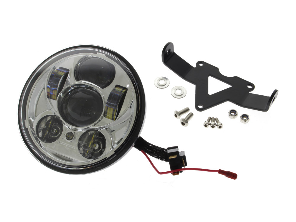 Hoglights 50w 5-3/4in. Headlight with Parker Light – Chrome. Fits most Yamaha.
