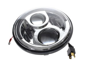 Hoglights 7in. LED Headlight Insert with Halo – Chrome. Fits Most H-D, Indian Chief Classic & Dark Horse Models with 7in. Headlight. Hoglights 7in. LED Headlight Insert with Halo – Chrome. Fits Most H-D, Indian Chief Classic & Dark Horse Models with 7in. Headlight.