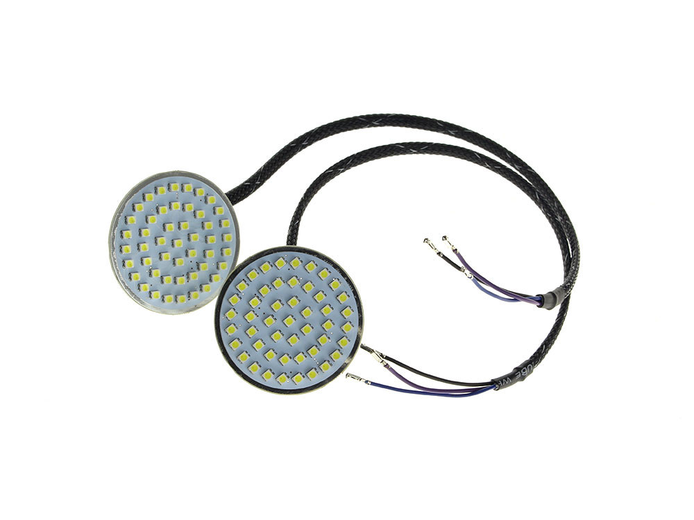 Hoglights LED DRL Front Turn Signal Inserts. Amber Turn, White Run. Fits Street Glide 2014up Models.