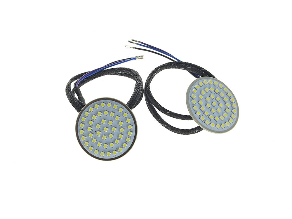 Hoglights LED DRL Front Turn Signal Inserts. Amber Turn, White Run. Fits Road Glide 2015up.