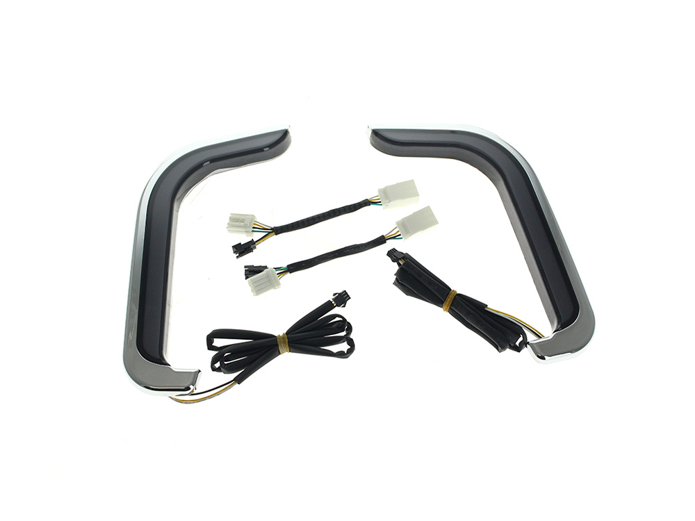 Hoglights FusionFX Lower Fairing LED Lights – Chrome. Fits Touring 1998-2013 with Lower Fairing