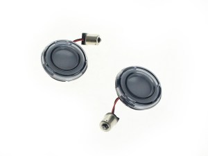 Hoglights FusionFX Turn Signal Inserts. Amber LED, Smoke Lenses. Fits Front and Rear on most Models With OEM Bullet Style Indicators 2002up. Hoglights FusionFX Turn Signal Inserts. Amber LED, Smoke Lenses. Fits Front and Rear on most Models With OEM Bullet Style Indicators 2002up.